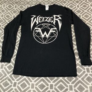 Vintage Weezer band long sleeve Tee Size Small nice rare circle globe black